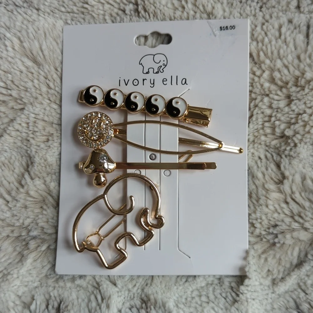 Ivory Ella Mushroom Yin-Yang Elephant Hair Accessories